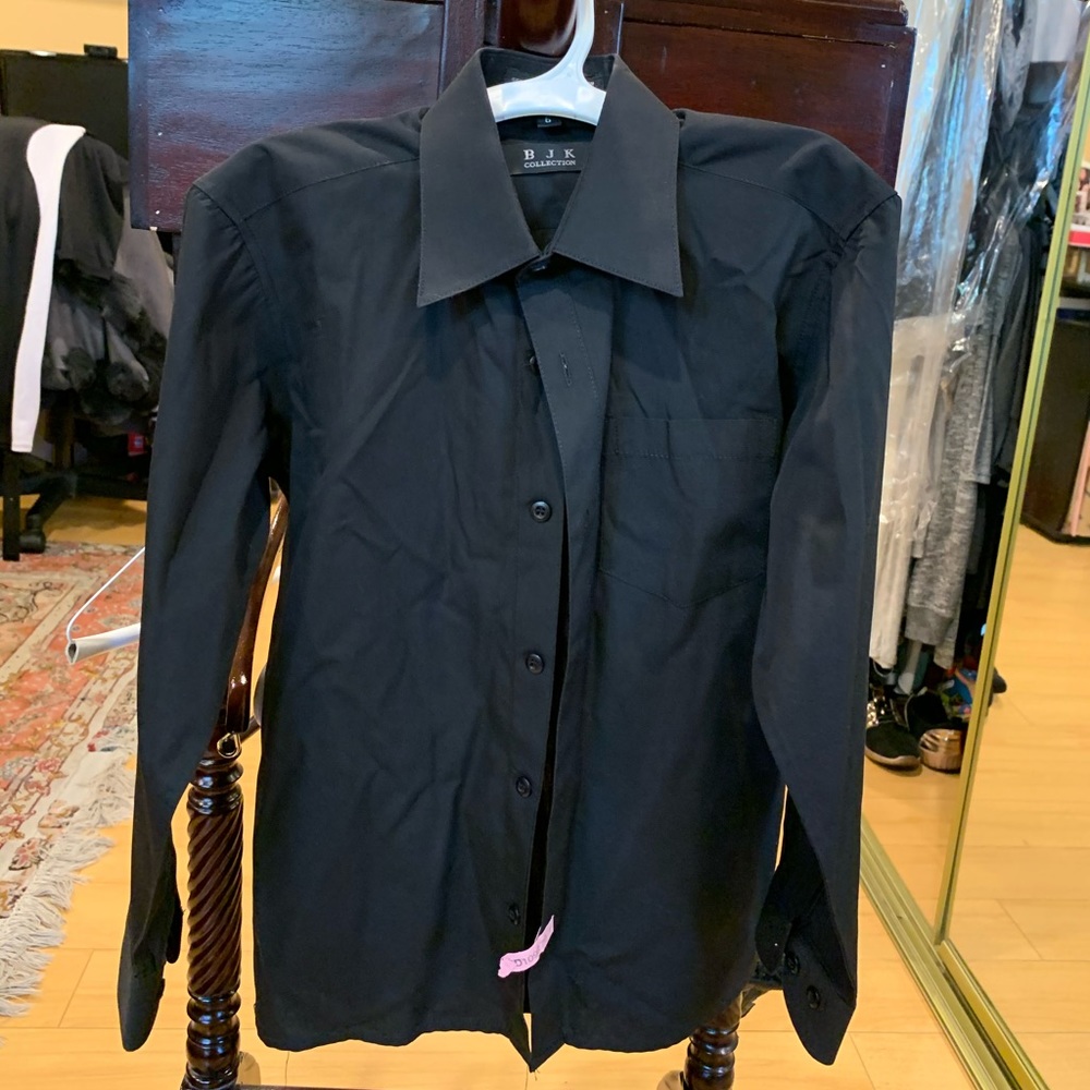 BJK black button down shirt